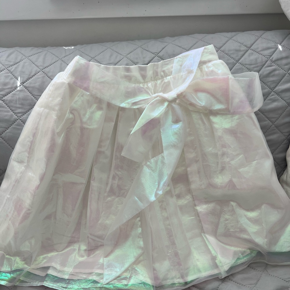 Iridescent White Skirt